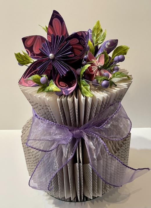 Folded Book Art: Creating A Beautiful Flower Vase